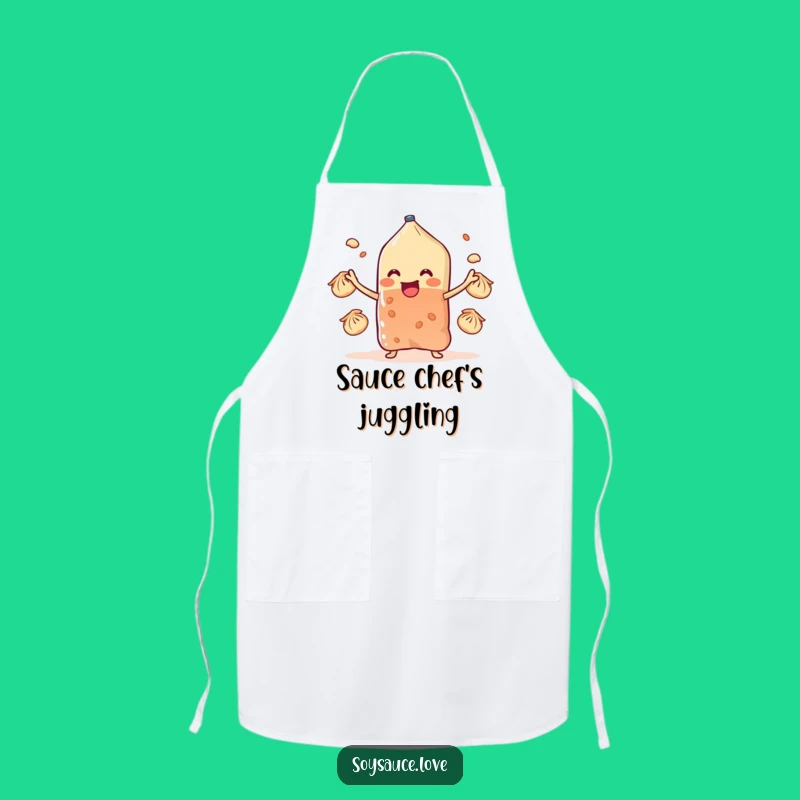 Funny Dumpling Juggling Sachet Apron: Cook with Culinary Flair!