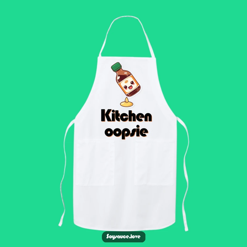 Funny Slipping Soy Sauce Bottle Apron - Comical Kitchen Fun Gift