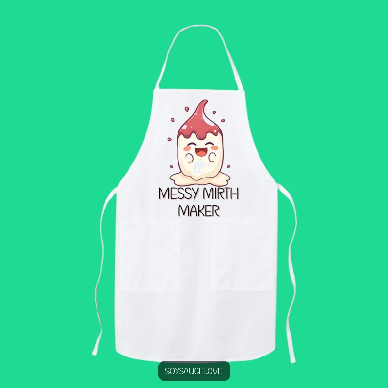 Funny Kawaii Soy Sauce Splat Apron: Cook with Glee!