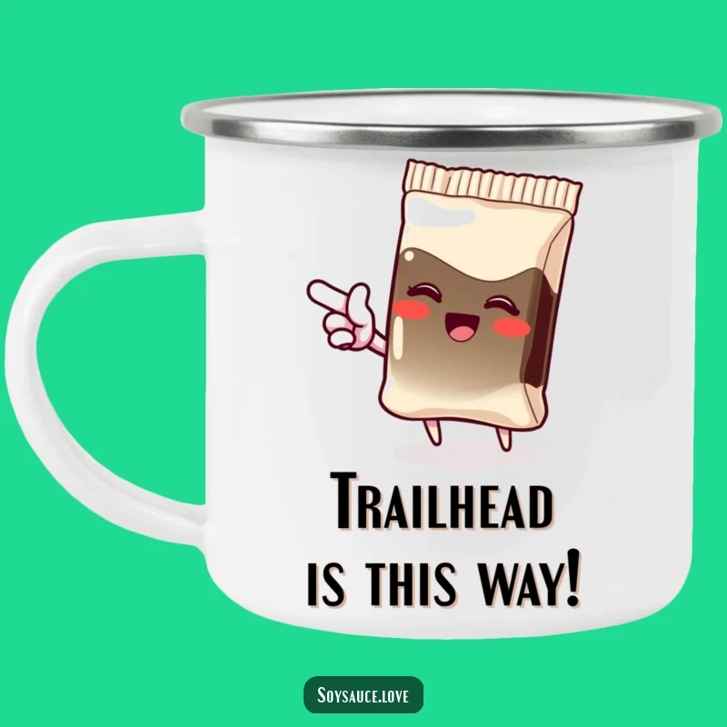 Funny Giggling Soy Sauce Camping Mug, Sip and Share a Laugh Outdoors