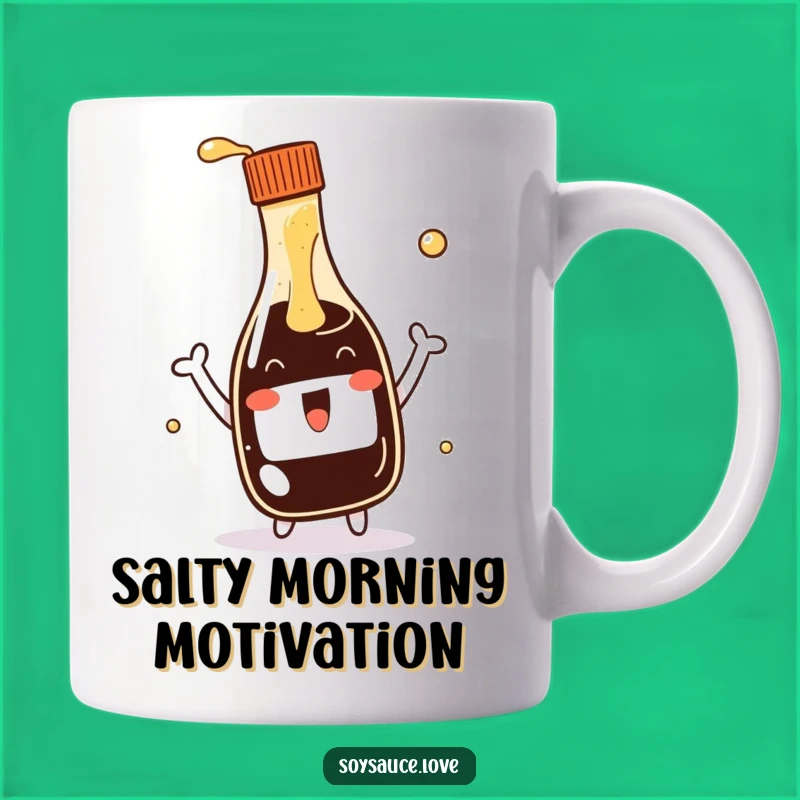 Funny Kawaii Soy Sauce Bottle Mug: A Splash of Humor for Your Morning Coffee!