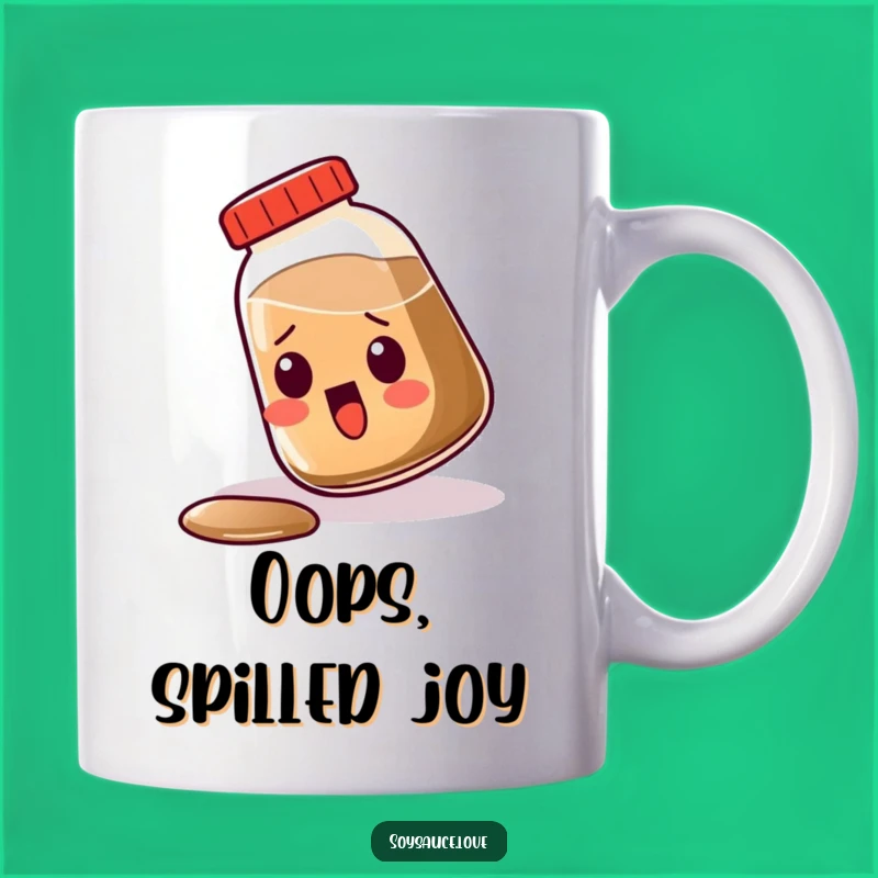 Funny Soy Sauce Surprise Mug, Kawaii Overturn Design, Perfect Funny Gift