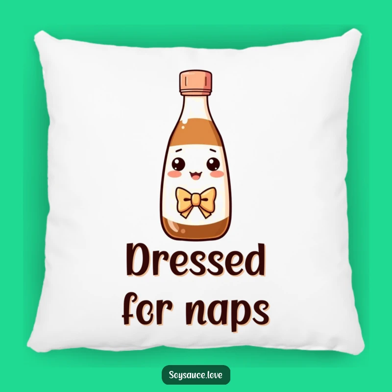 Soft Funny Kawaii Soy Sauce Pillow - Bow Tie Comfort Gift