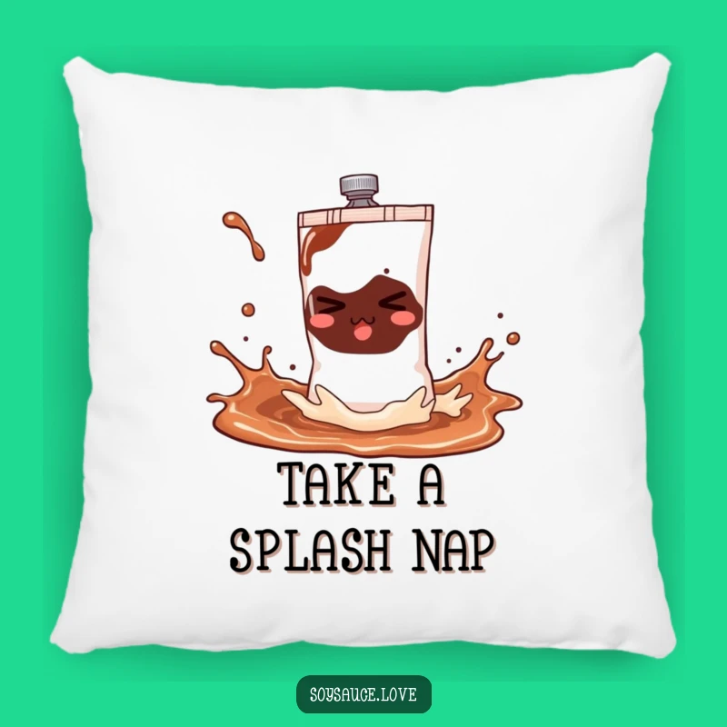 Comfy Funny Soy Sauce Sachet Pillow - Playful Splash Accent Gift
