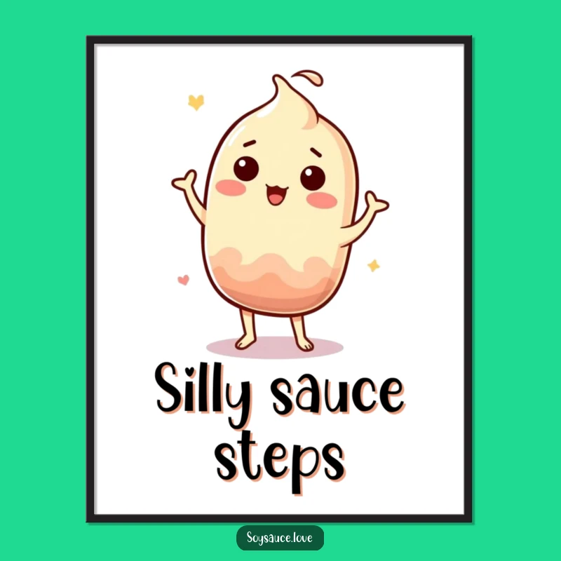 Funny Kawaii Soy Sauce Digital Art - Instant Jig Download Gift