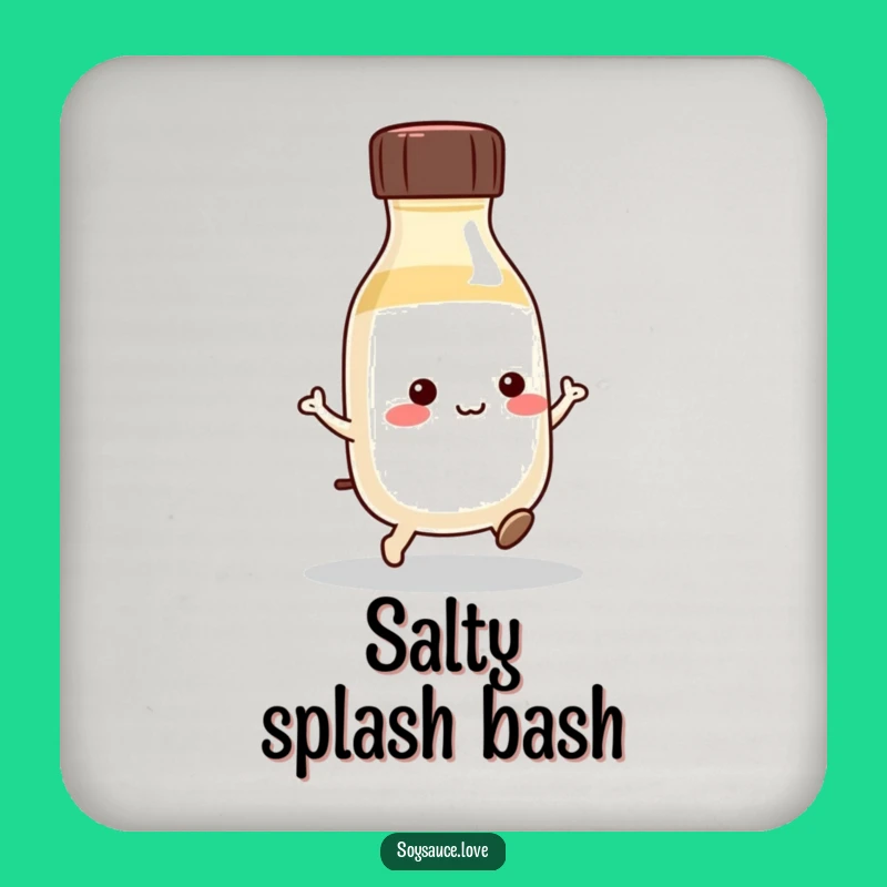 Funny Kawaii Soy Sauce Hop Coaster: Protect with Playful Style!