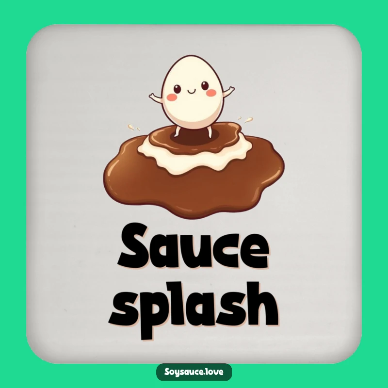 Funny Egg Surf Coaster - Cheerful Surfer Design, Protects Surfaces, Excellent Funny Gift