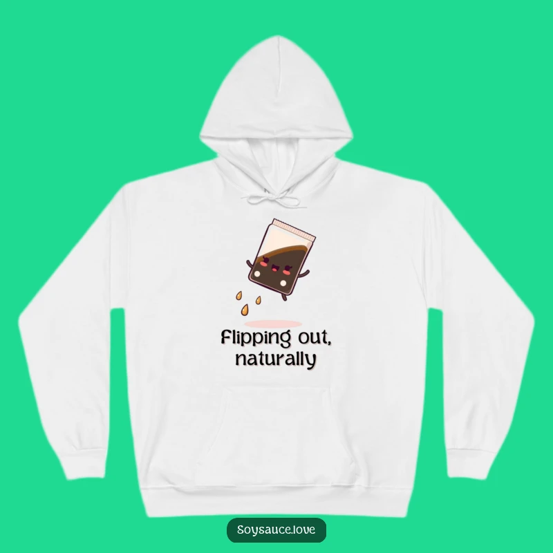 Funny Kawaii Soy Sauce Cartwheel Hoodie, Cozy and Hilarious Gift for Foodies