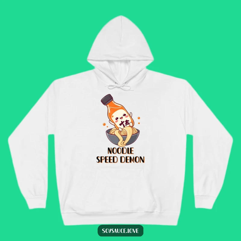 Funny Soy Sauce Noodle Slide Hoodie: Cozy Up with This Hilarious Foodie Gift!