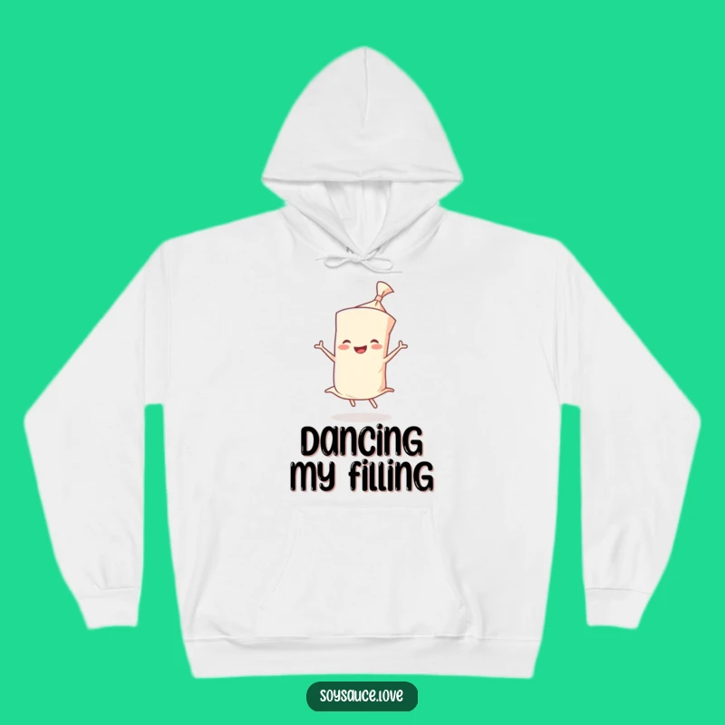 Funny Wonton Twirl Hoodie - Cozy Joyful Wrapper, Happy Comfort, Ideal Funny Gift