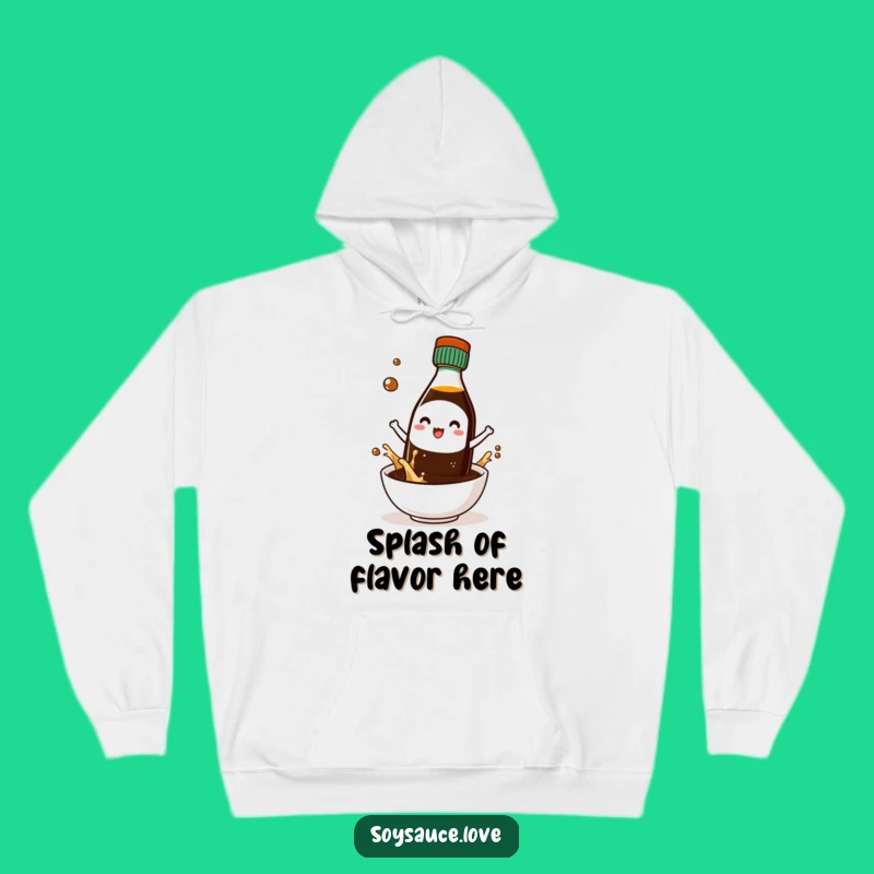 Cozy Funny Kawaii Soy Sauce Splash Hoodie: Warm & Joyful Gift for Everyone!