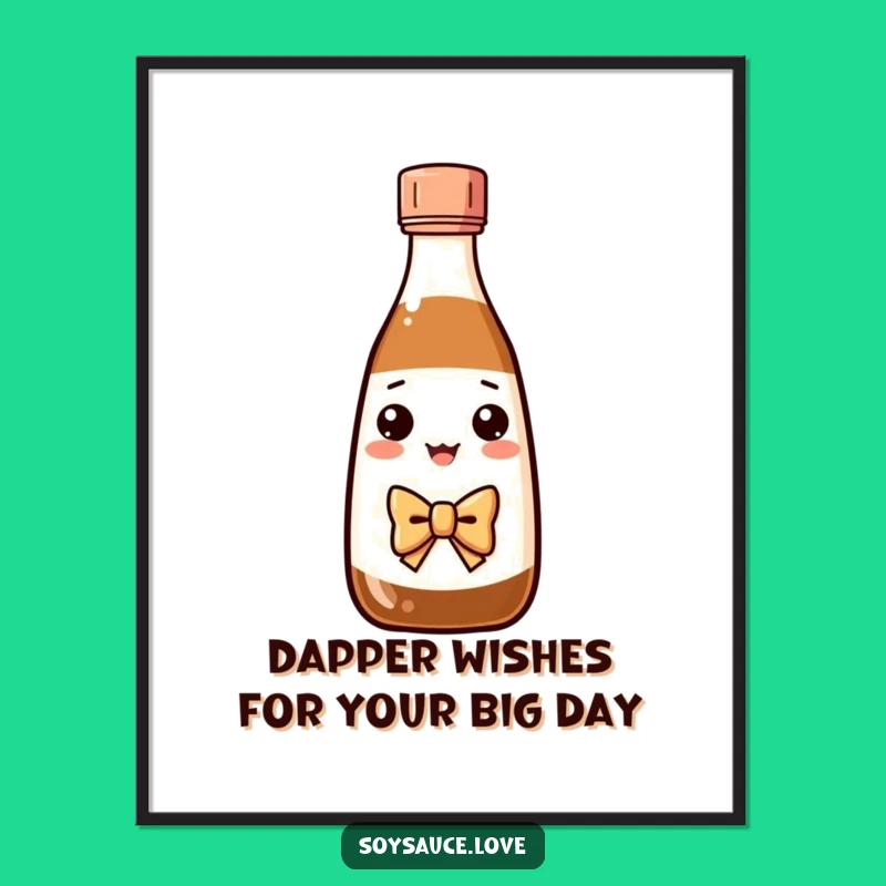 Free Printable Wall Art: Bow Tie Soy Sauce - Funny Downloadable Decor!