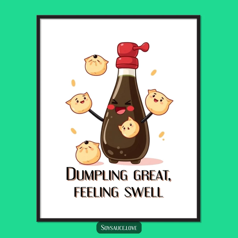 Free Printable Wall Art: Juggling Soy Sauce Bottle Fun