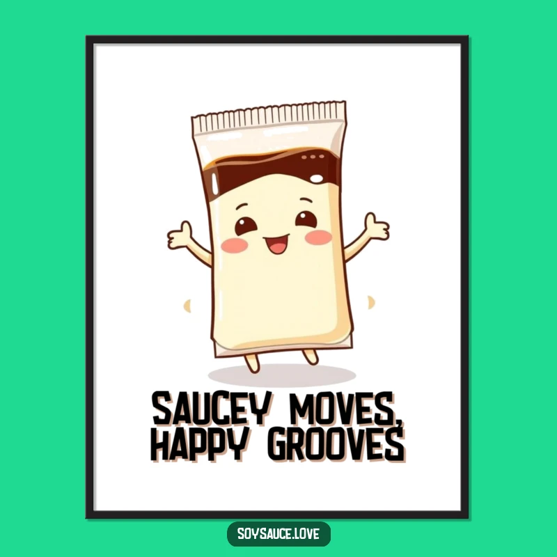 Free Printable Wall Art: Dancing Soy Sauce Packet Fun