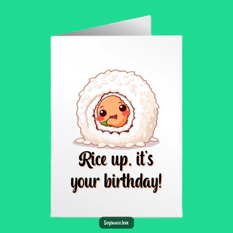 Funny Birthday Card Free Printable: Mischievous Sushi, Hilarious Downloadable Gift