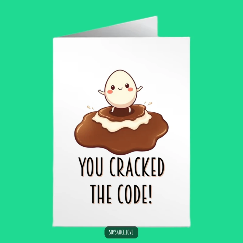 Free Printable Congrats Card: Egg Surfs Success, Funny Downloadable Celebration