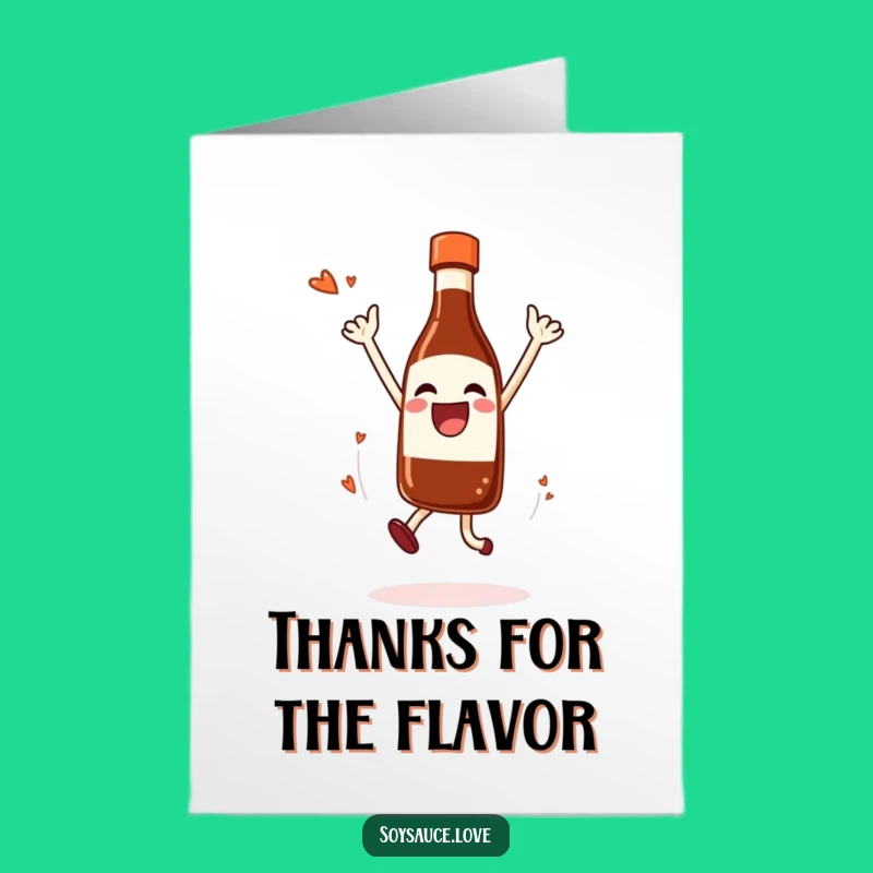 Free Printable Thanks Card: Joyful Soy Sauce Drip - Appreciation Gift