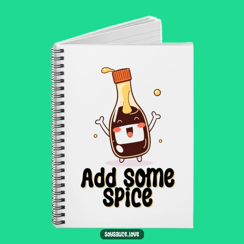 Funny Kawaii Soy Sauce Bottle Notebook: Jot Down Ideas with a Splash of Humor!