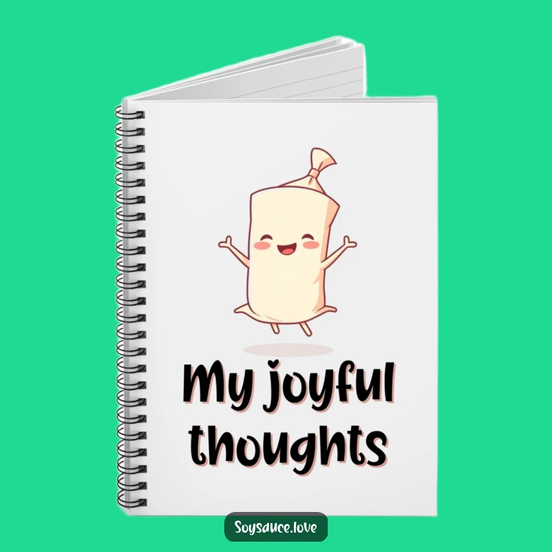 Funny Wonton Twirl Notebook - Joyful Wrapper Journal, Happy Notes, Useful Funny Gift