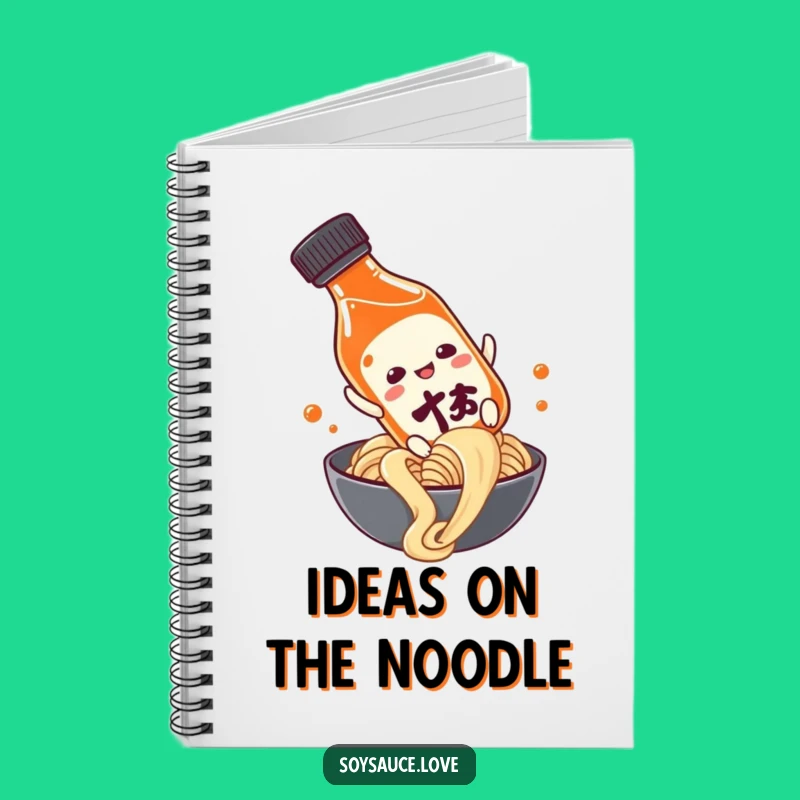 Funny Soy Sauce Noodle Slide Notebook: Jot Down Ideas with Flavor!