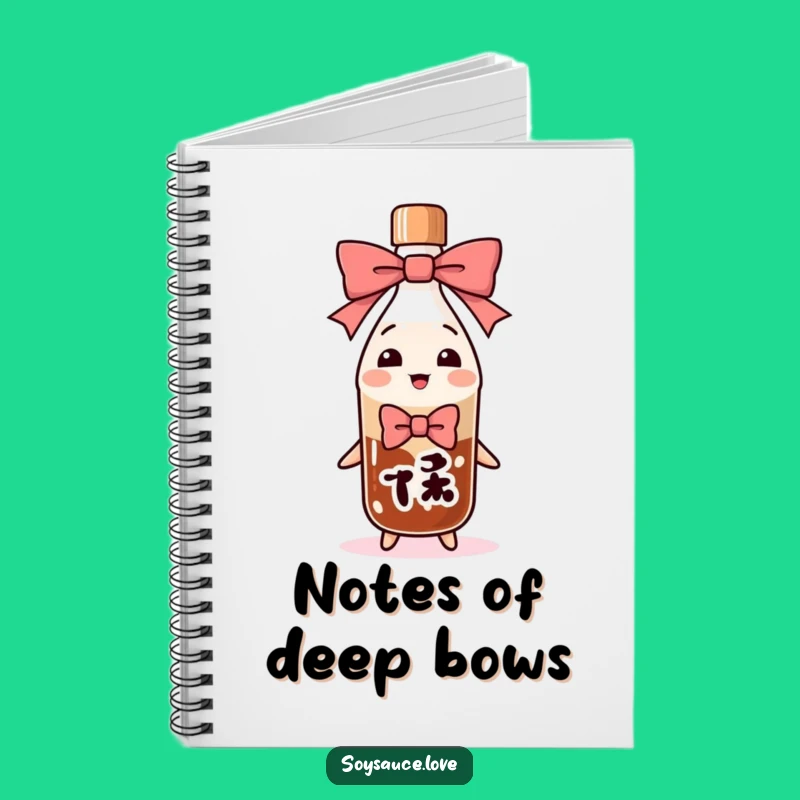 Funny Bowing Soy Sauce Bottle Notebook: Jot Down Ideas with Respect!
