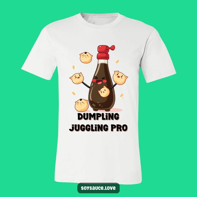 Funny Juggling Soy Sauce Bottle T-Shirt - Dumpling Master Tee Gift