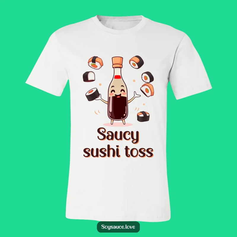 Funny Juggling Soy Sauce T-Shirt - Sushi Master, Hilarious Foodie Gift
