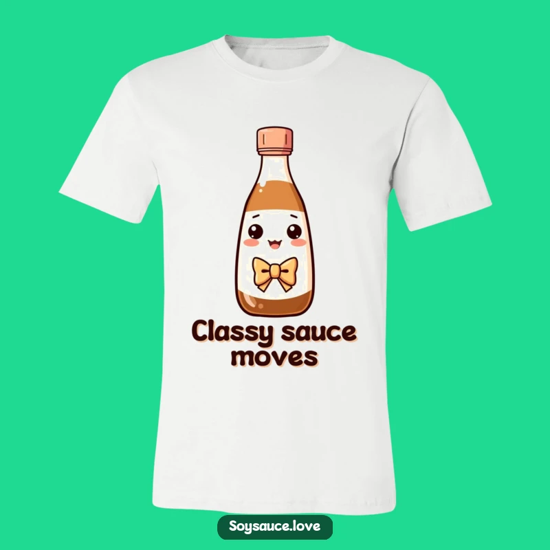 Funny Kawaii Soy Sauce Bow Tie T-Shirt - Polite Gesture Gift