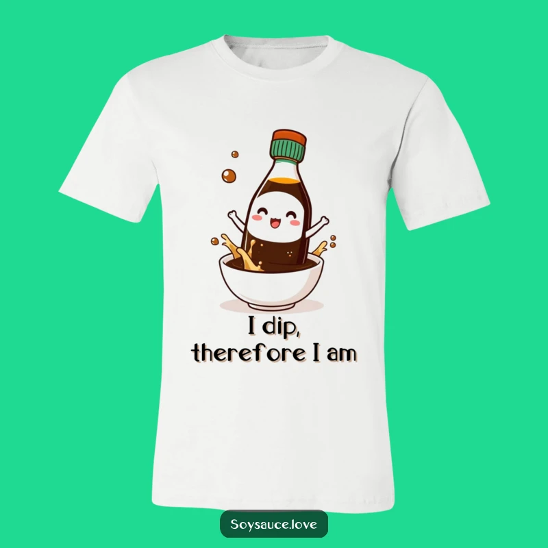 Funny Kawaii Soy Sauce Splash T-Shirt: Wearable Joy for Your Inner Foodie!