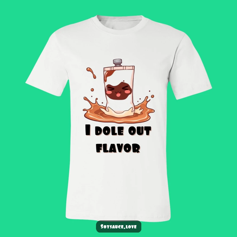 Funny Mischievous Soy Sauce Sachet T-Shirt - Playful Splash Tee Gift