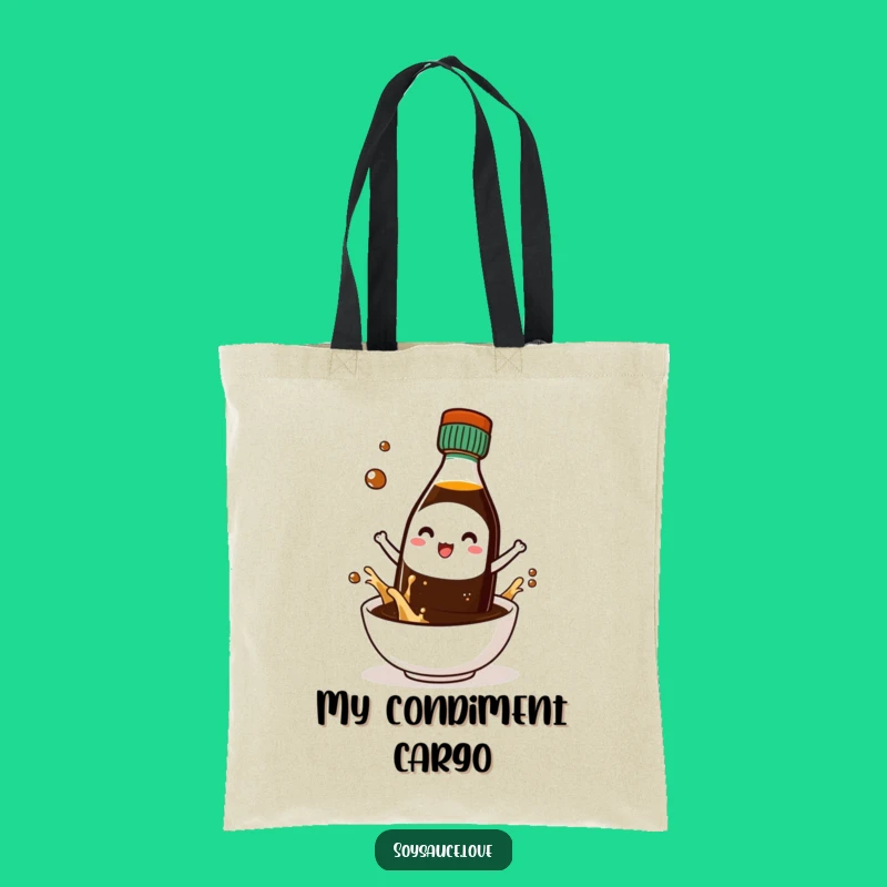 Funny Kawaii Soy Sauce Splash Tote Bag: Carry Your Fun & Essentials in Style!