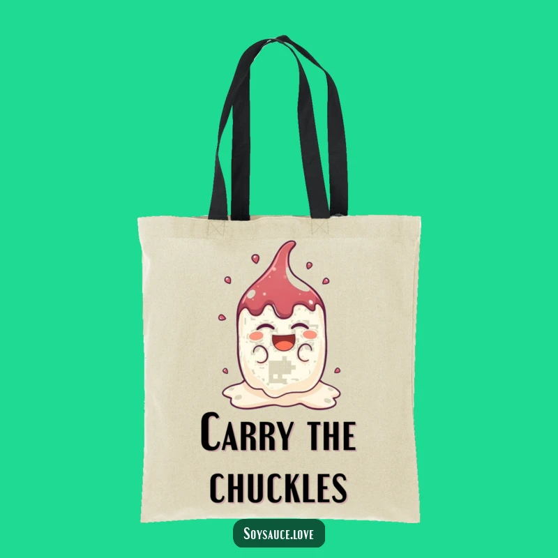 Funny Kawaii Soy Sauce Splat Tote Bag: Carry Your Giggles!