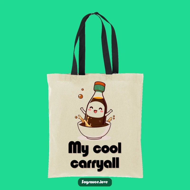 Funny Cool Kawaii Soy Sauce Sunglasses Tote Bag: Carry Your Coolness!